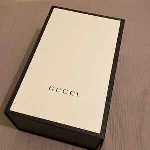 Gucci white & black empty large box . Perfect for storage or decorations.
